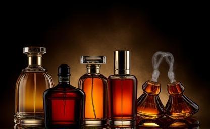 Elegant perfume bottles.